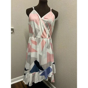New with Tags UltraNice Women's Spaghetti Strap Tiered Ruffle Skirt Dress Size L